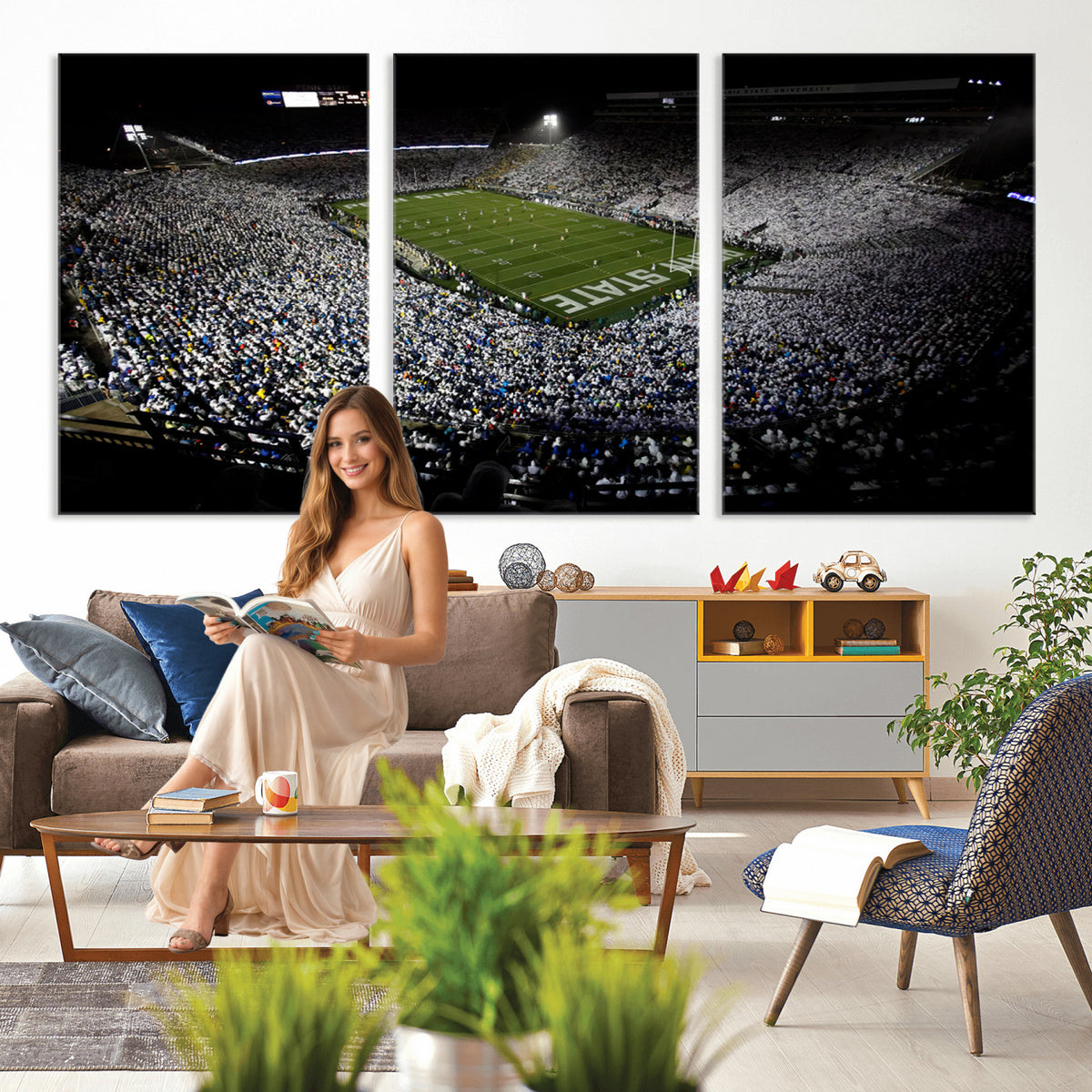 96825-MGV-CV-36X24 - Penn State Football Stadium Wall Art - Beaver Stadium Canvas Print