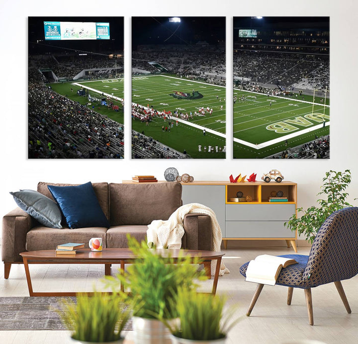 UAB Blazers Football Team Print - Birmingham Protective Stadium Wall Art Canvas Print