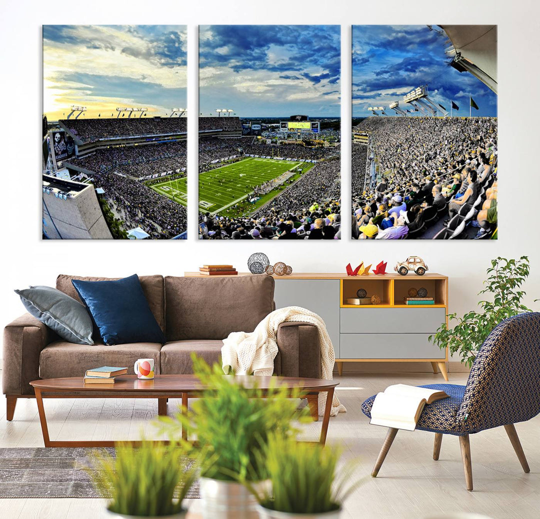 USF Bulls Football Team Print - Tampa Raymond James Stadium Wall Art Canvas Print