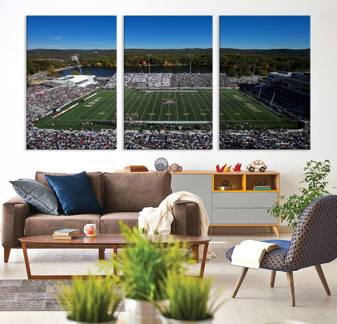 Army Black Knights Football Team Print - West Point Michie Stadium Wall Art Canvas Print