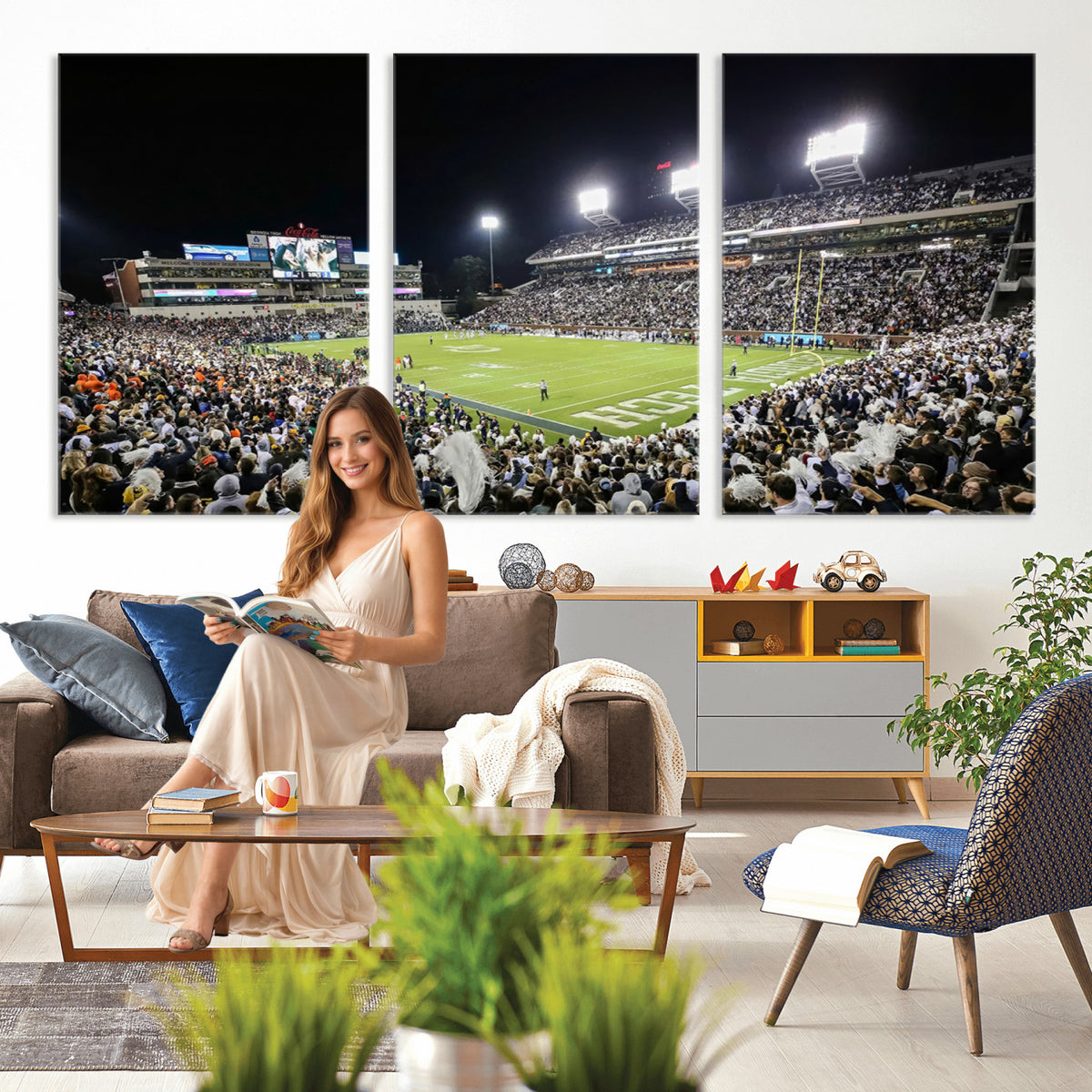 49339-MGV-CV-36X24 - Georgia Tech Yellow Jackets Football Team Print, Atlanta