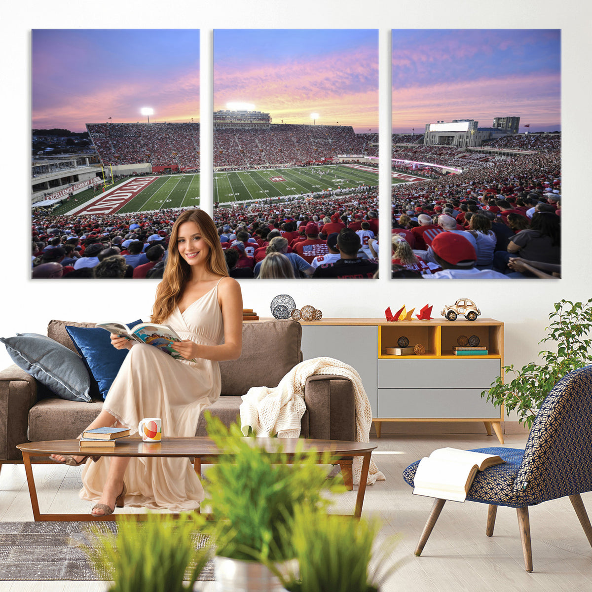 13046-MGV-CV-36X24 - Indiana University Hoosiers Football Team Print
