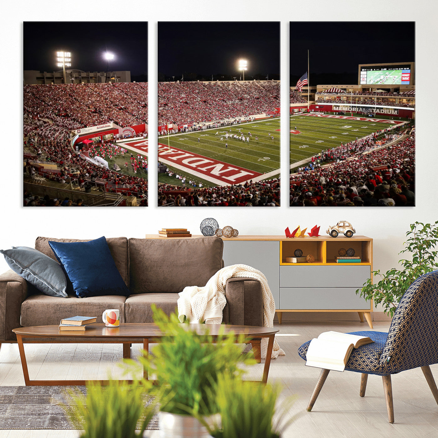 MGV-CV-60X30-3P - Indiana University Hoosiers Football Team Print Canvas