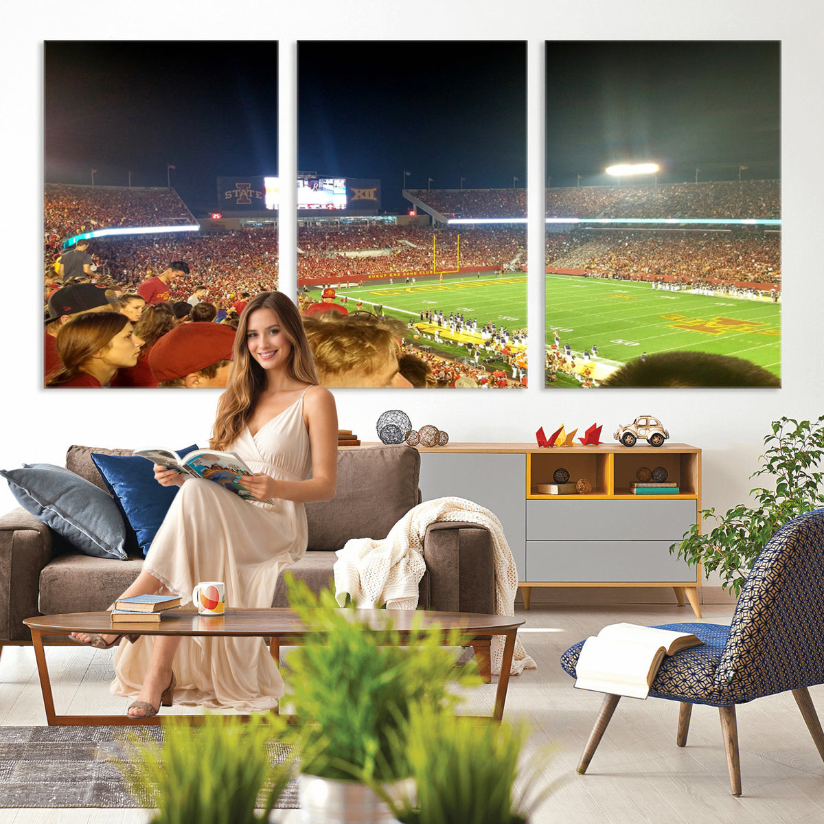 94319-MGV-CV-36X24 - Iowa State University Cyclones Art Print, Jack Trice Stadium Ames