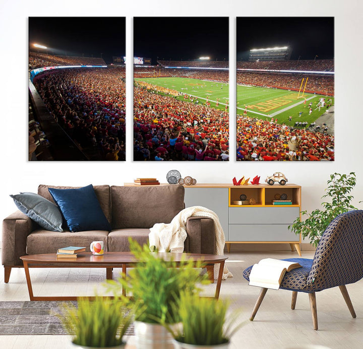 Iowa State University Cyclones Football Team Print - Ames Jack Trice Stadium Wall Art Canvas Print