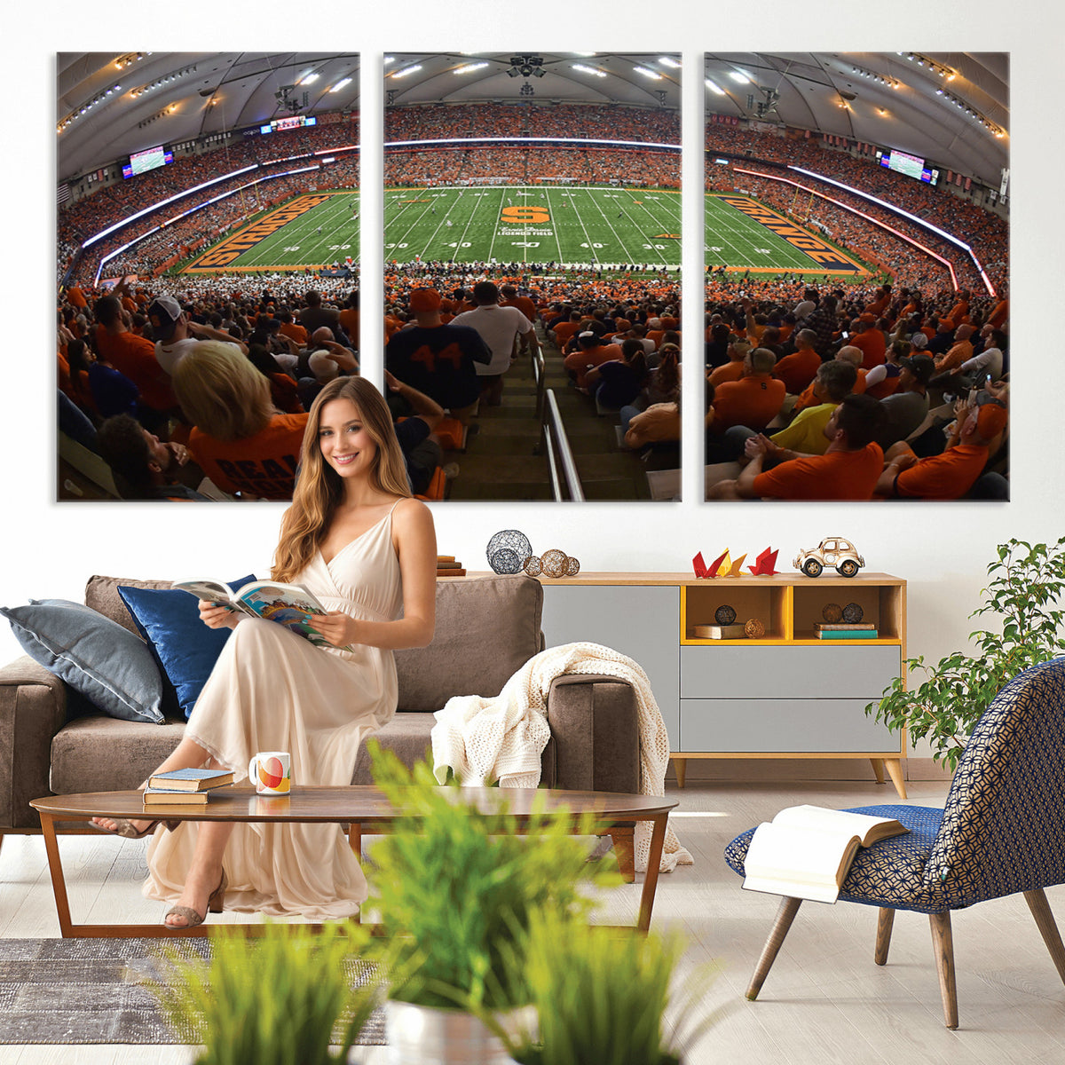 43291-MGV-CV-36X24 - Syracuse University Orange Football Canvas Print, Football Team Print - Syracuse JMA Wireless Dome