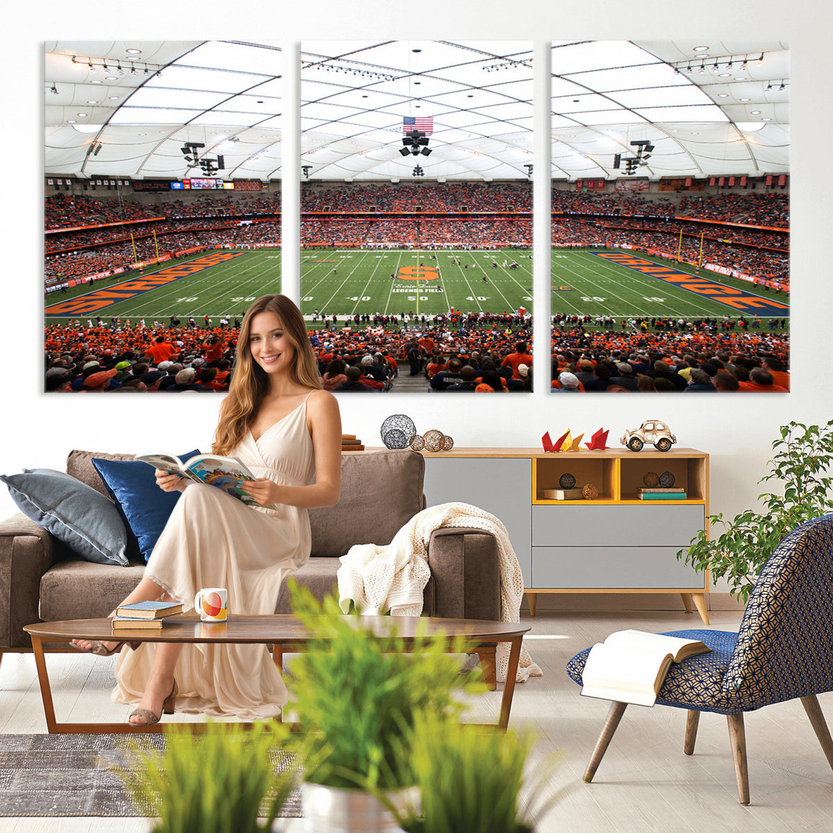 78104-MGV-CV-36X24 - Syracuse University Orange Football Team Print, Syracuse