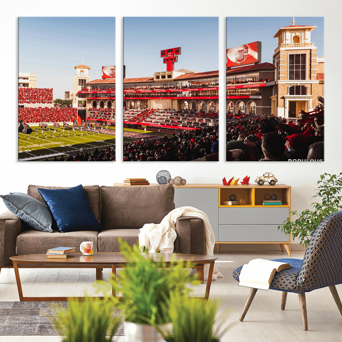 MGV-CV-60X30-3P - Jones AT&T Stadium Texas Tech Red Raiders Wall Art | Large Att Stadium Canvas Print | College