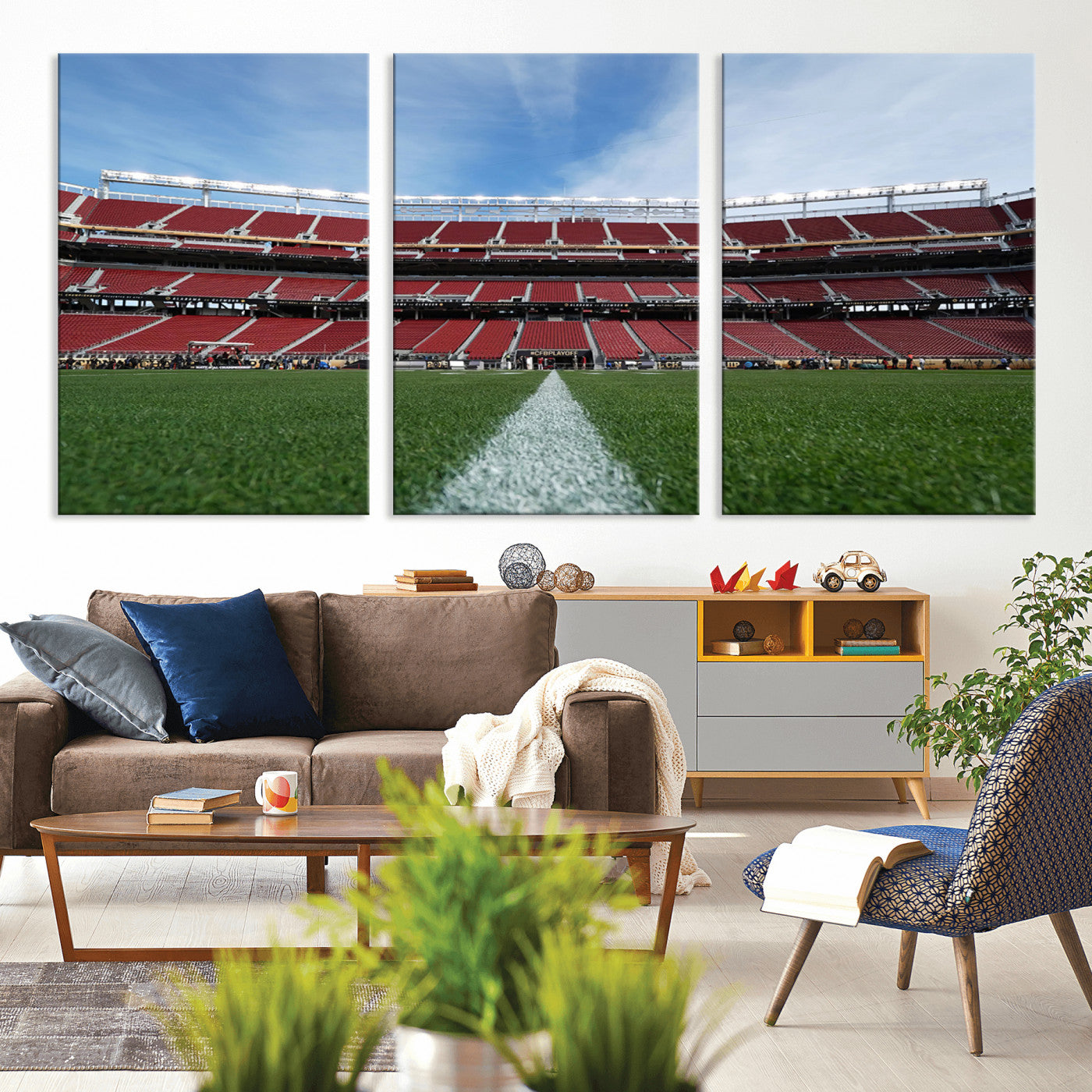 MGV-CV-60X30-3P - University of Tulsa Golden Hurricane Football Team Print - Tulsa H.A. Chapman Stadium Wall Art