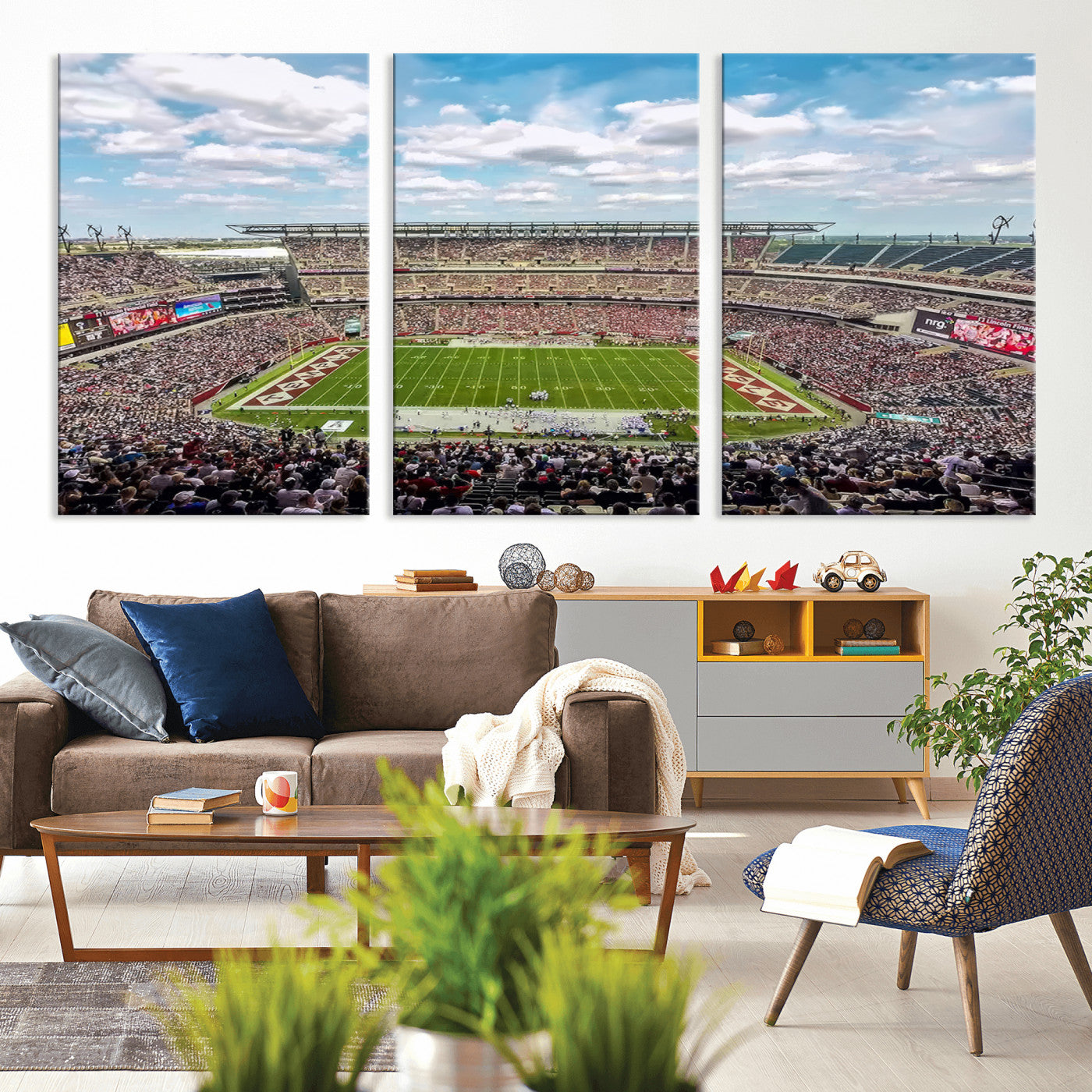 MGV-CV-60X30-3P - The Temple University Owls Athletics Team Print - Philadelphia Lincoln Financial Field Stadium Wall