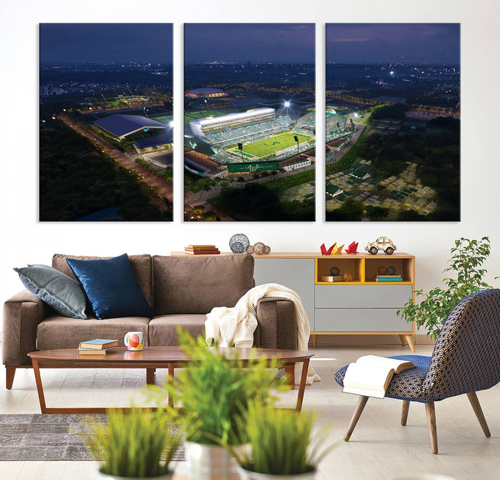 The University of South Florida Bulls Football Team Print - Tampa USF Football Stadium Wall Art Canvas Print