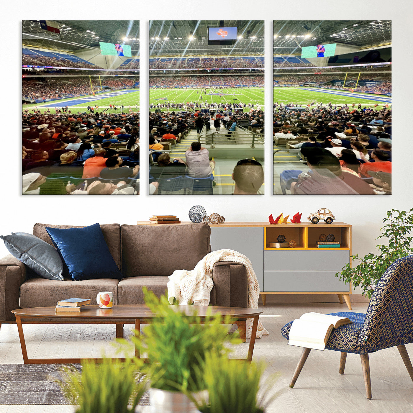 MGV-CV-60X30-3P - The University of Texas at San Antonio Roadrunners Football Team Print - San Antonio Alamodome Wall