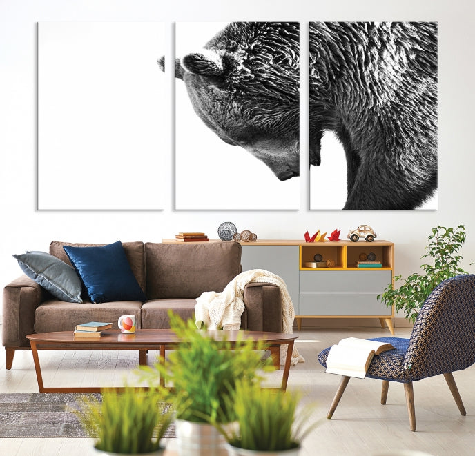 Wall Art Wild Bears Canvas Print