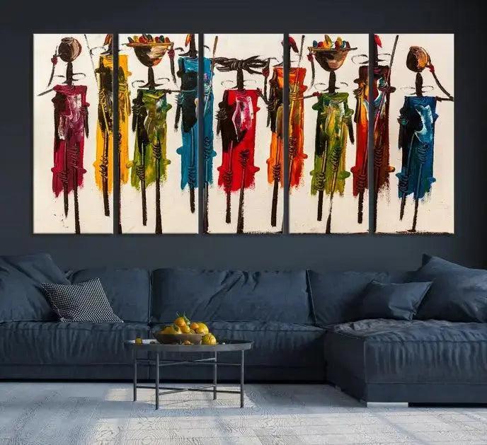 Edit-Images-Abstract African Women Wall Art Canvas Print