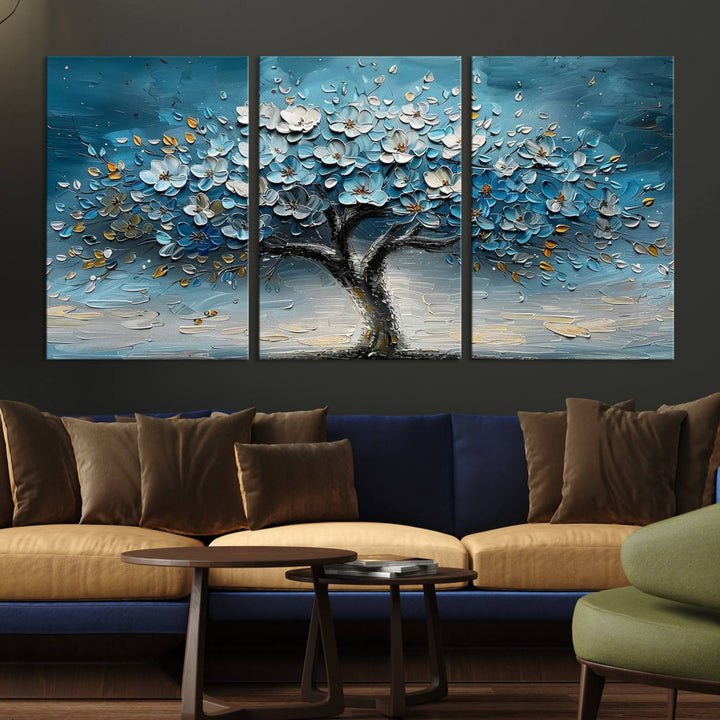 24109-MGV-CV-36X24-Abstract Blooming Tree Wall Art Canvas Print - Floral Printing for Modern Home Decor