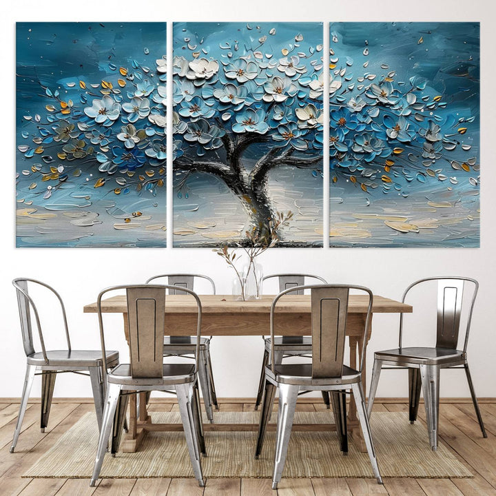 24109-MGV-CV-36X24-Abstract Blooming Tree Wall Art Canvas Print - Floral Printing for Modern Home Decor