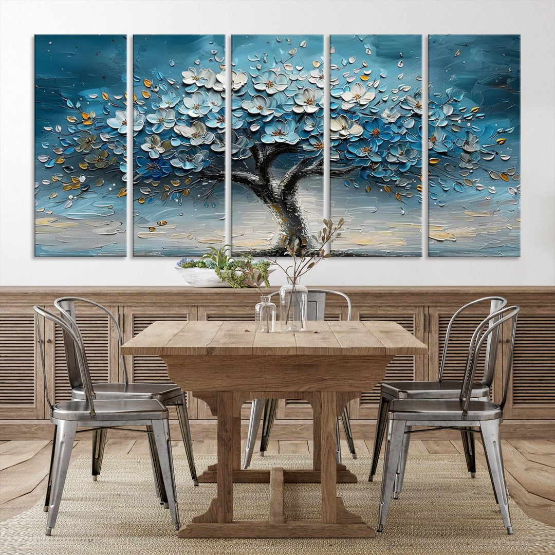 24109-MGV-CV-36X24-Abstract Blooming Tree Wall Art Canvas Print - Floral Printing for Modern Home Decor