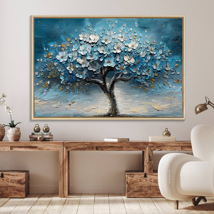 24109-MGV-FC-36X24_Natural-Abstract Blooming Tree Wall Art Canvas Print - Floral Printing for Modern Home Decor