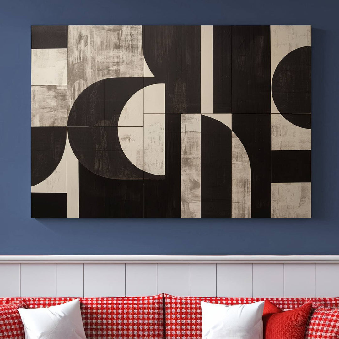 Abstract Brown Wabi Sabi Art Canvas Print Set, Minimalist Wall Art, Mid Century Art Print