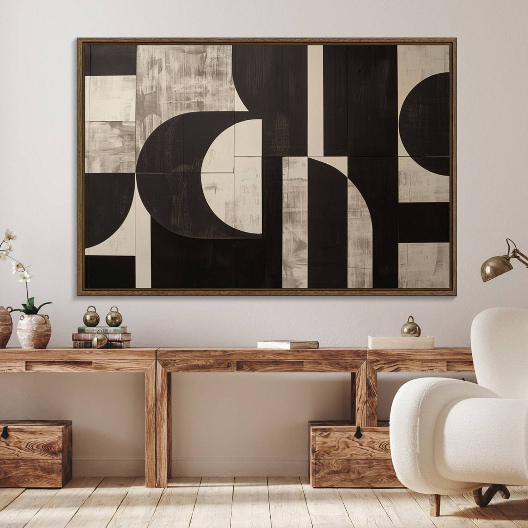 63644-MGV-FC-36X24_Walnut-Abstract Brown Wabi Sabi Art Canvas Print Set, Minimalist Wall Art, Mid Century Art Print
