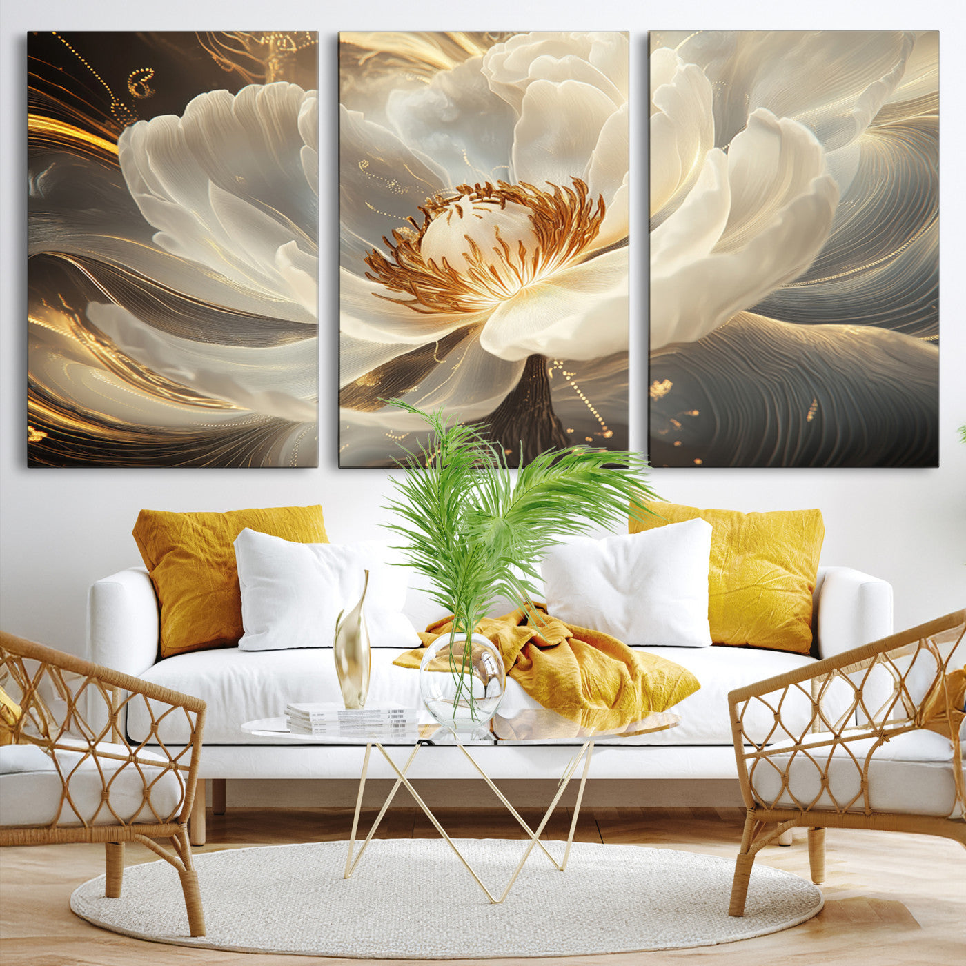 88383-MGV-CV-36X24-Abstract Floral Wall Art Canvas Print