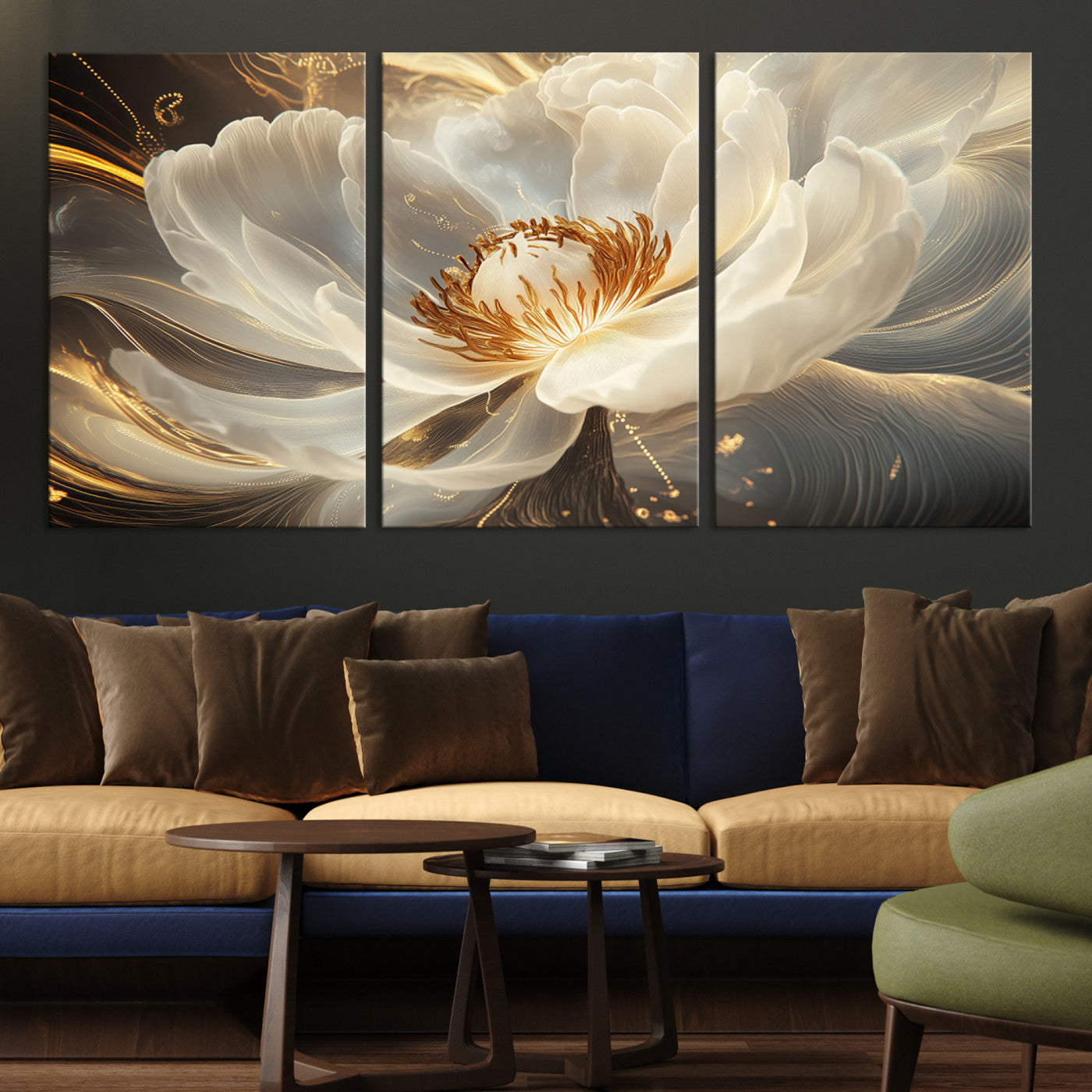 88383-MGV-CV-36X24-Abstract Floral Wall Art Canvas Print