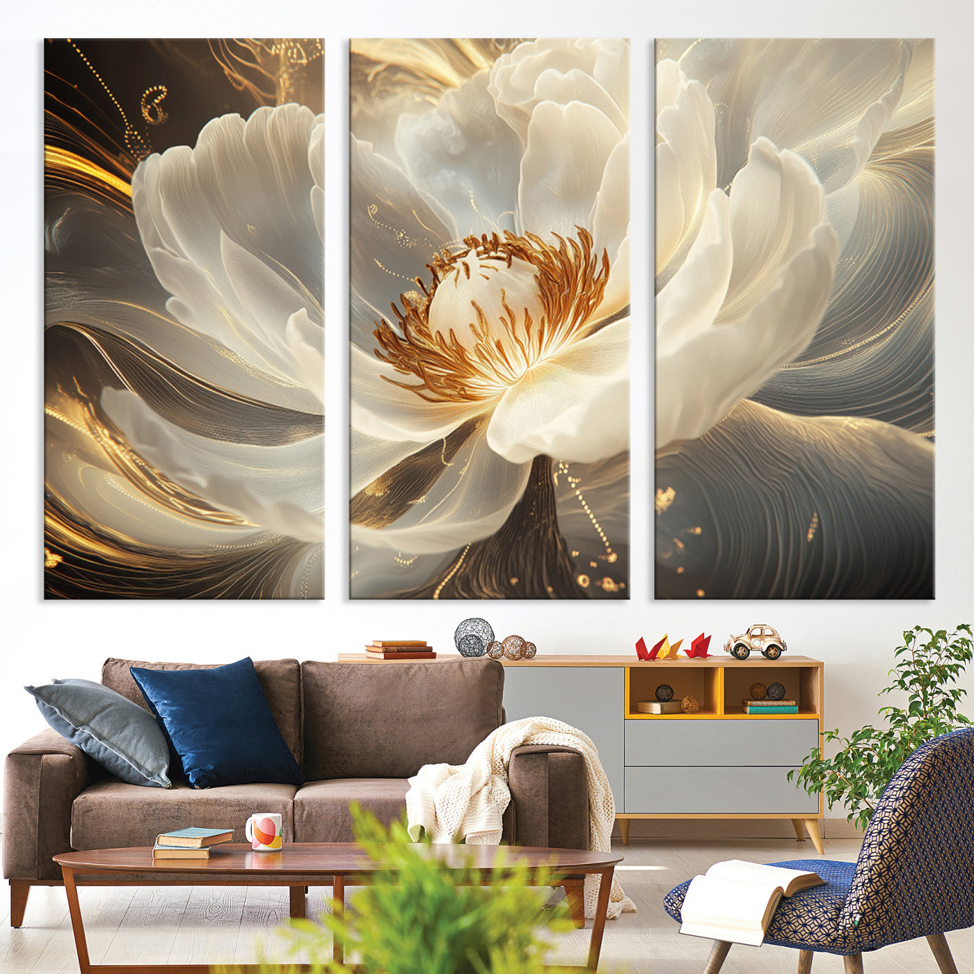 88383-MGV-CV-36X24-Abstract Floral Wall Art Canvas Print