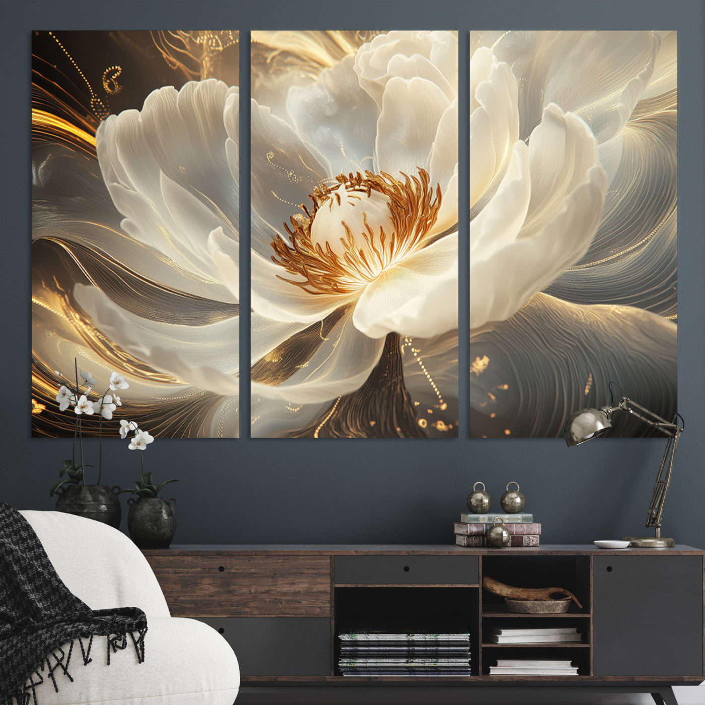 88383-MGV-CV-36X24-Abstract Floral Wall Art Canvas Print