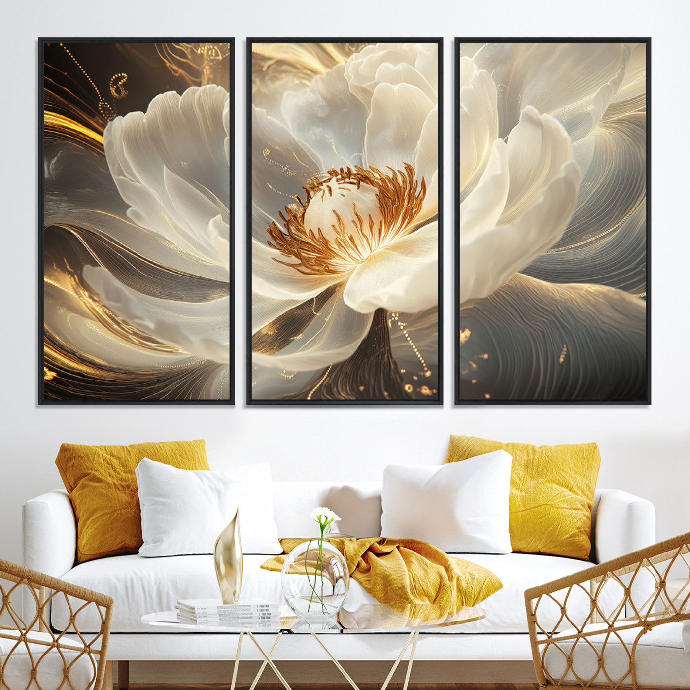 88383-MGV-CV-36X24-Abstract Floral Wall Art Canvas Print