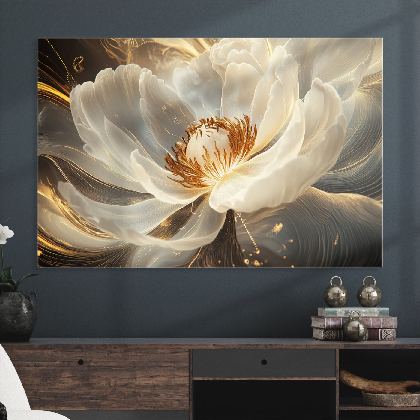 88383-MGV-CV-36X24-Abstract Floral Wall Art Canvas Print