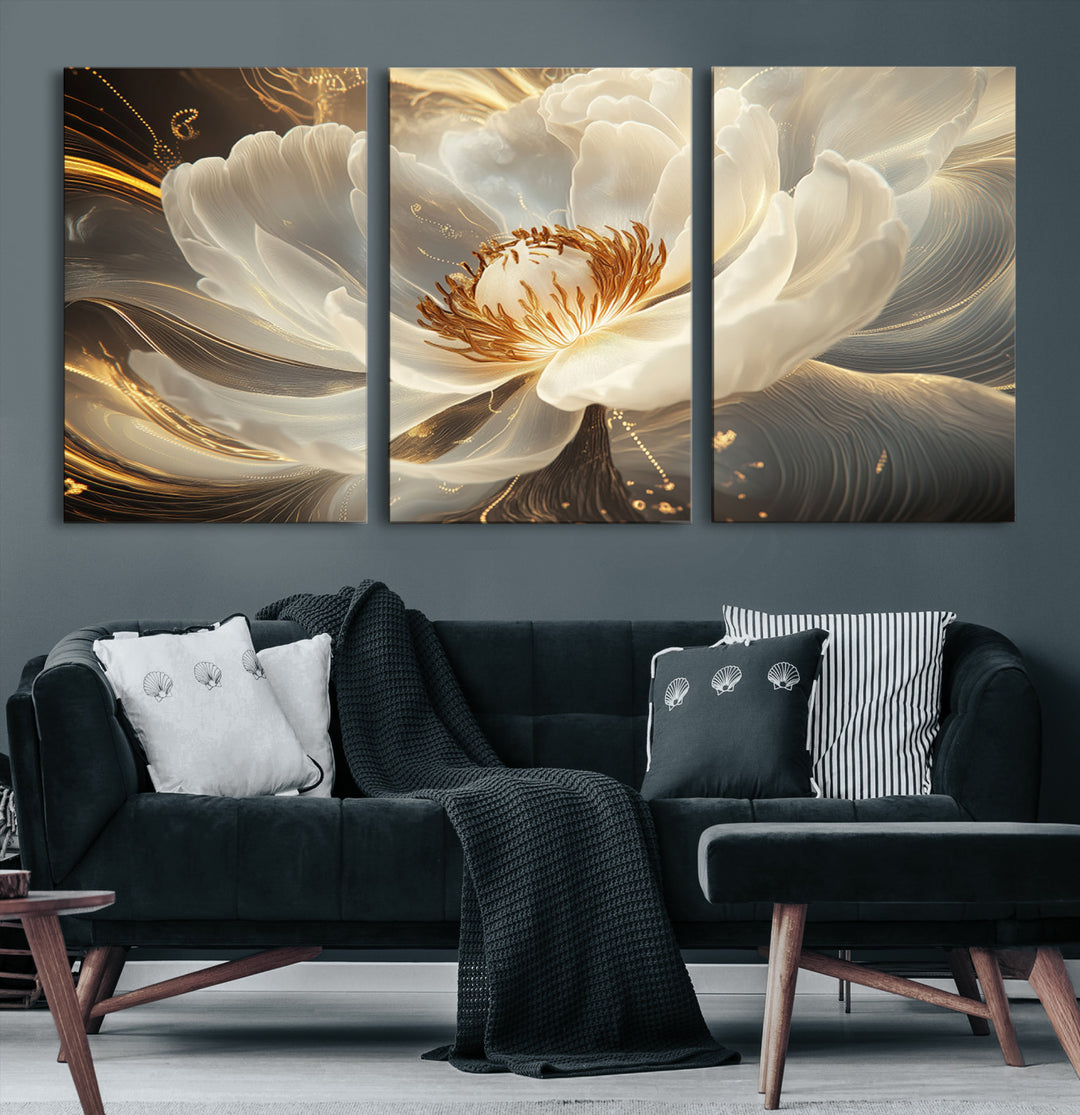 Abstract Floral Wall Art Canvas Print