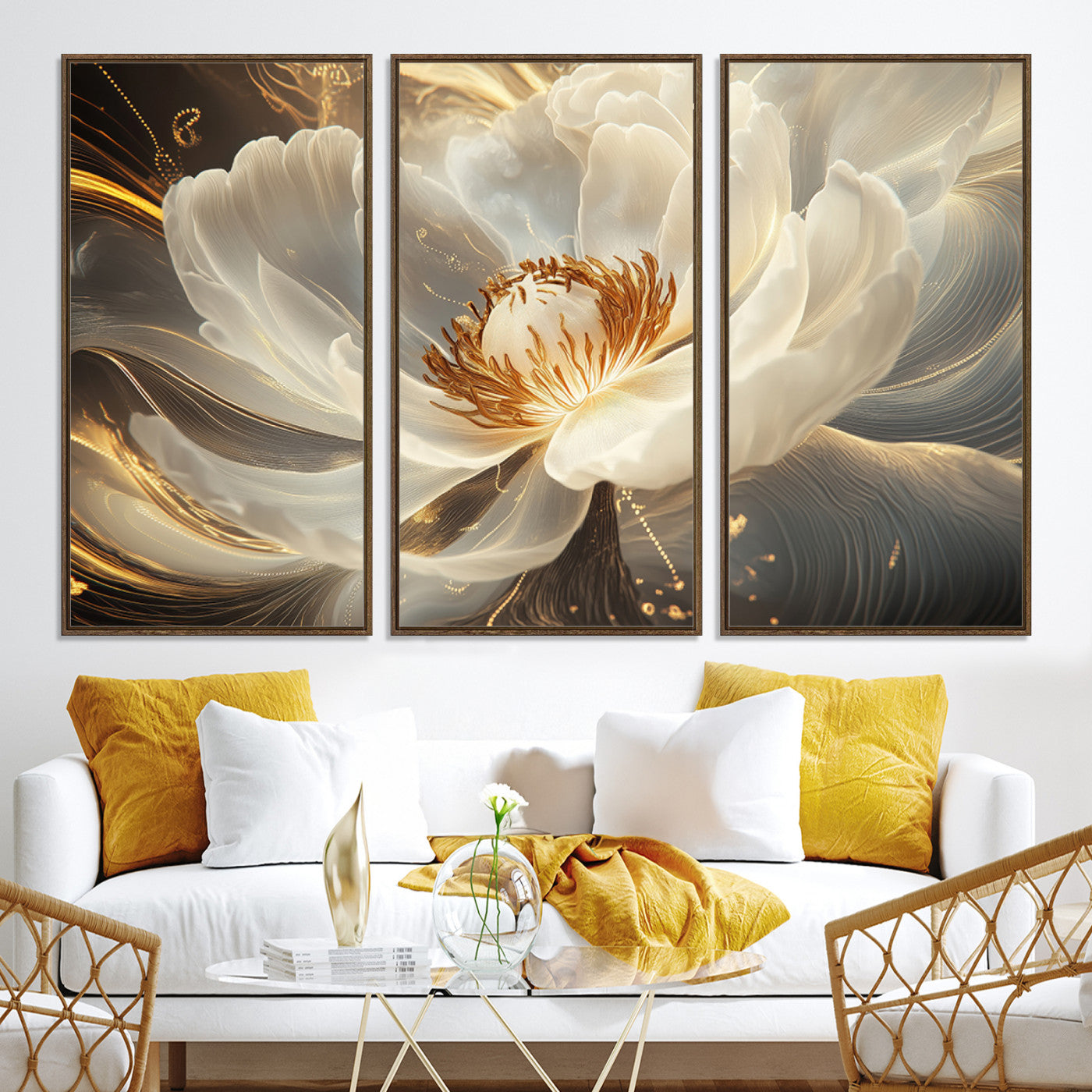 88383-MGV-FC-48X32-3P_Walnut-Abstract Floral Wall Art Canvas Print