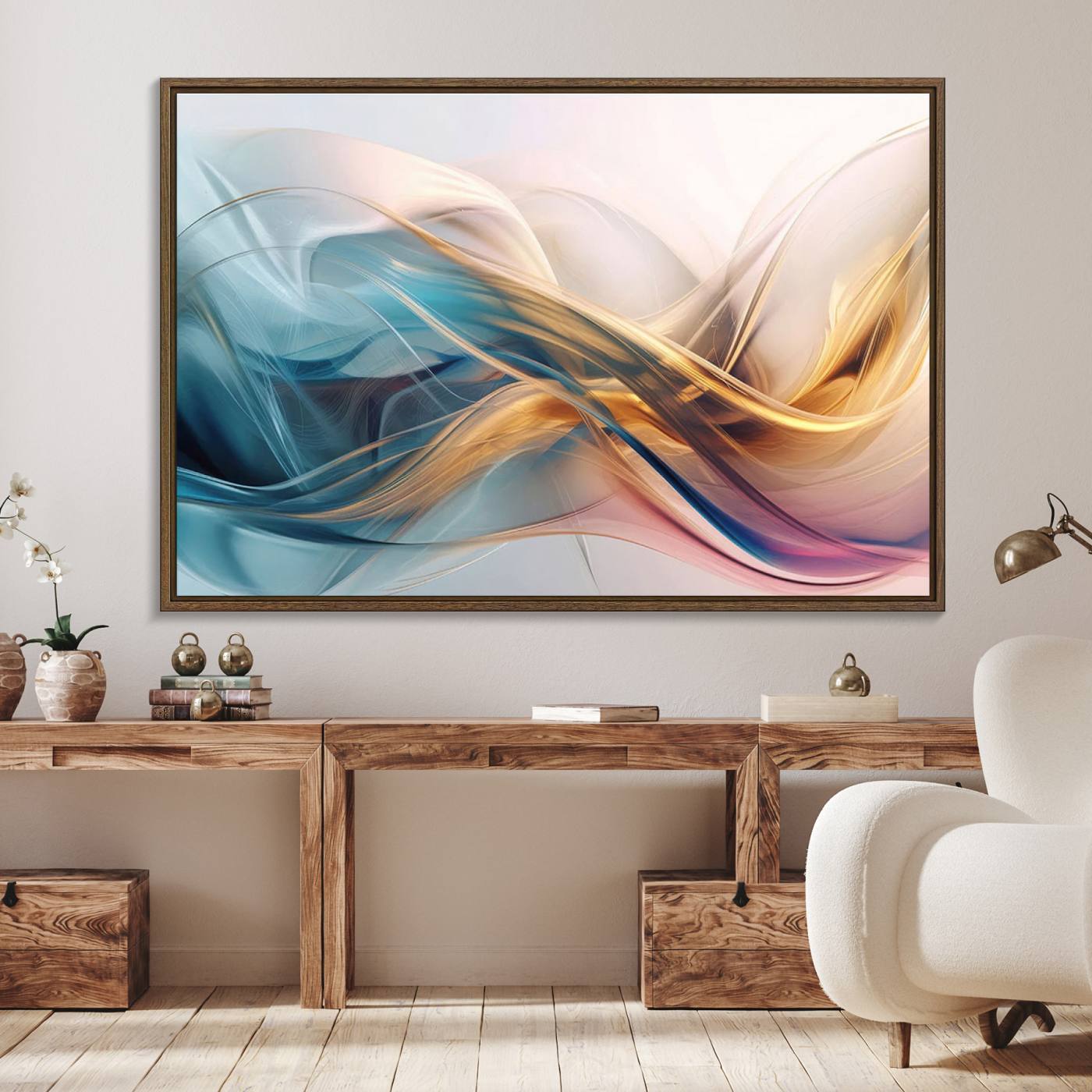 17461-MGV-FC-36X24_Walnut-Abstract Flowing Colors Wall Art Canvas Print