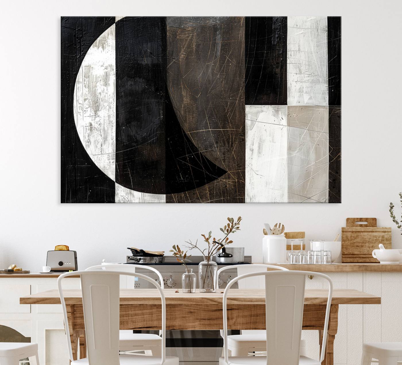 47880-MGV-CV-36X24-Abstract Modern Wabi Sabi Wall Art Canvas Print Set, Minimalist Wall Art, Mid Century Art Print