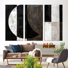 47880-MGV-CV-36X24-Abstract Modern Wabi Sabi Wall Art Canvas Print Set, Minimalist Wall Art, Mid Century Art Print