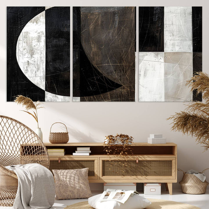 47880-MGV-CV-36X24-Abstract Modern Wabi Sabi Wall Art Canvas Print Set, Minimalist Wall Art, Mid Century Art Print