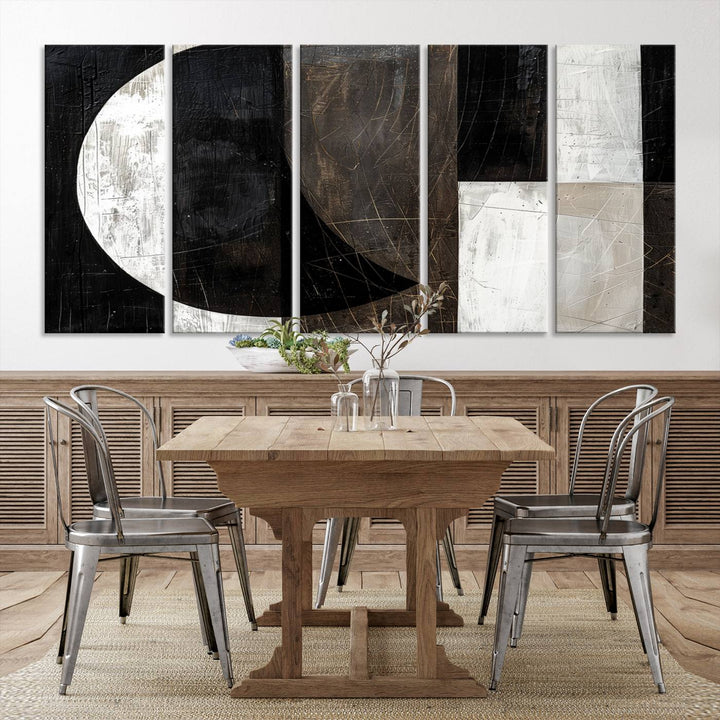 47880-MGV-CV-36X24-Abstract Modern Wabi Sabi Wall Art Canvas Print Set, Minimalist Wall Art, Mid Century Art Print