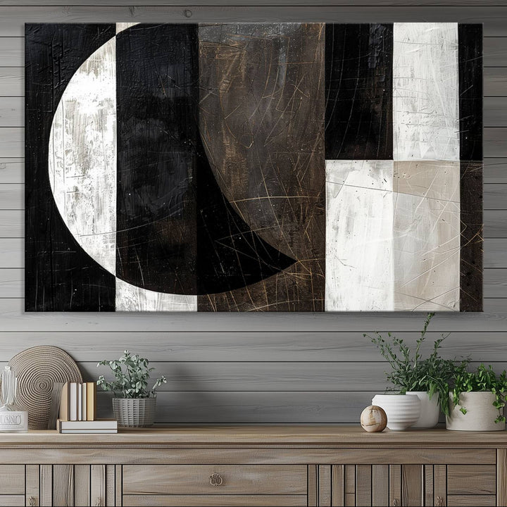 Abstract Modern Wabi Sabi Wall Art Canvas Print Set, Minimalist Wall Art, Mid Century Art Print