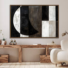 47880-MGV-FC-36X24_Walnut-Abstract Modern Wabi Sabi Wall Art Canvas Print Set, Minimalist Wall Art, Mid Century Art Print