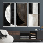 47880-MGV-FC-48X32-3P_White-Abstract Modern Wabi Sabi Wall Art Canvas Print Set, Minimalist Wall Art, Mid Century Art Print