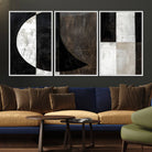 47880-MGV-FC-60X30-3P_White-Abstract Modern Wabi Sabi Wall Art Canvas Print Set, Minimalist Wall Art, Mid Century Art Print