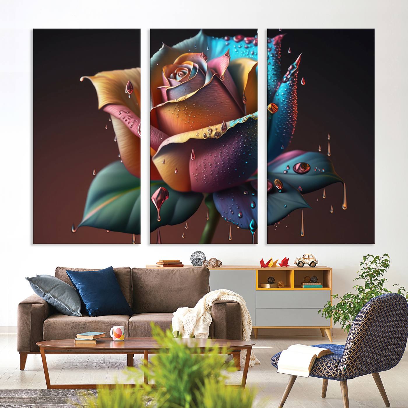 15207-MGV-CV-36X24-Abstract Rose Wall Art Canvas Print