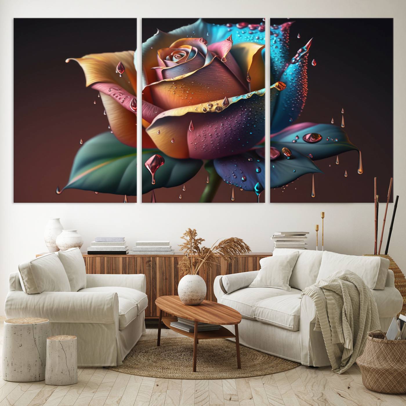 15207-MGV-CV-36X24-Abstract Rose Wall Art Canvas Print