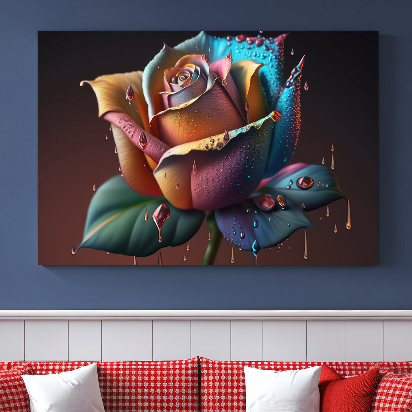 15207-MGV-CV-36X24-Abstract Rose Wall Art Canvas Print