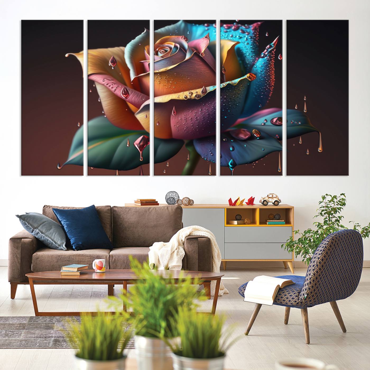 15207-MGV-CV-36X24-Abstract Rose Wall Art Canvas Print