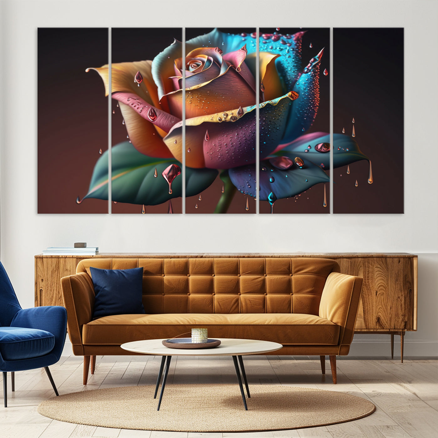 15207-MGV-CV-36X24-Abstract Rose Wall Art Canvas Print