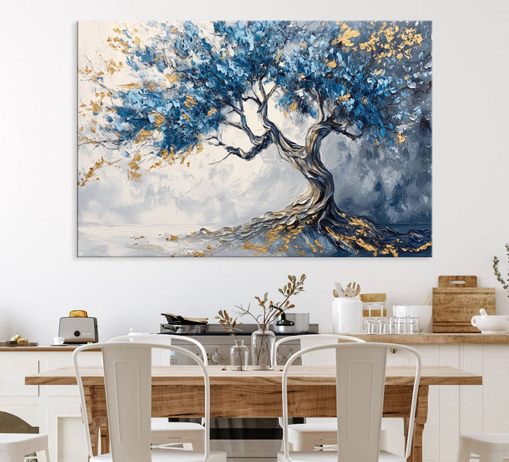 Abstract Tree Painting Canvas Wall Art | Tree of Life Painting Wall Art Canvas Print