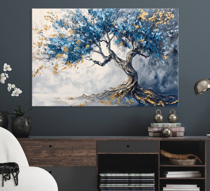 Abstract Tree Painting Canvas Wall Art | Tree of Life Painting Wall Art Canvas Print