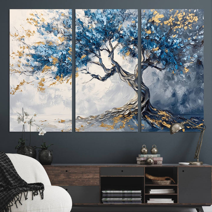 Abstract Tree Painting Canvas Wall Art | Tree of Life Painting Wall Art Canvas Print