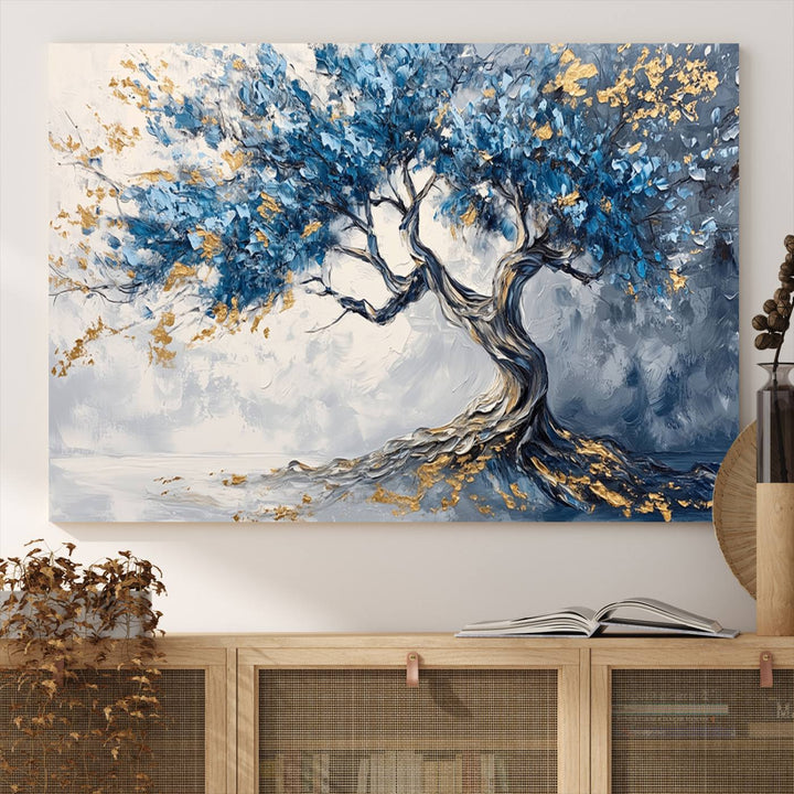 Abstract Tree Painting Canvas Wall Art | Tree of Life Painting Wall Art Canvas Print